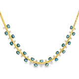 London Blue Topaz + Diamond Necklace