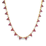 Pink Sapphire Trio Necklace