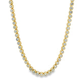 Paperclip Bezel Set Tennis Necklace