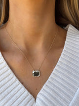 Baguette Bezel Shield Necklace