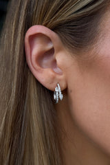 Pear and Diamond Hoops