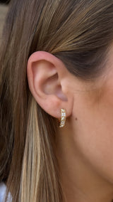 Pyramid Diamond Huggies