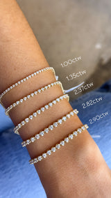 Yellow Gold Scalloped Tennis Bracelet