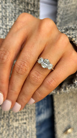 2.34ctw 3-Stone Oval Engagement Ring