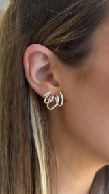 Pavé Diamond Squiggle Earrings
