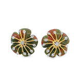 Vintage Agate Flower Studs