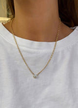 Round Diamond Pendant Necklace