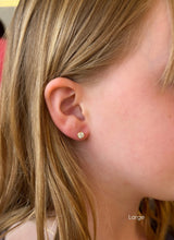 Petite Lab Bezel Studs
