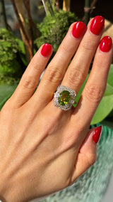 Peridot + Diamond Cocktail Ring