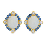 Pearl Cabochon Gemstone Earrings