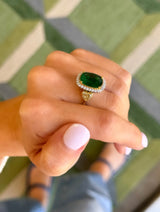 Emerald + Yellow Diamond Cocktail Ring