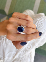 Sapphire + Diamond Cocktail Ring