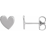 Asymmetrical Heart Studs