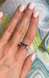 Sapphire + Diamond Wrap Ring