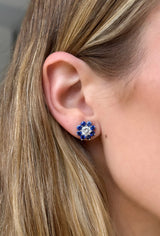 Gemstone Flower Studs