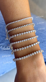 White Gold Scalloped Tennis Bracelet