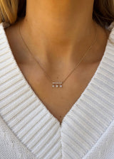 Triple Star Drop Necklace
