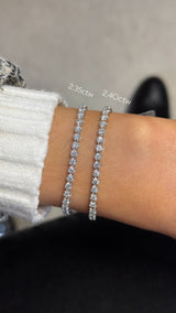 White Gold Scalloped Tennis Bracelet