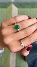 Emerald Rope Ring