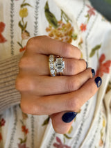 2.7ctw 3-Stone Emerald Engagement Ring