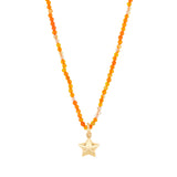 Gold Star Beaded Necklace