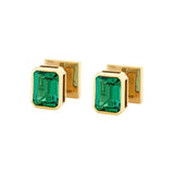 Emerald Tuxedo Studs + Cufflinks Set