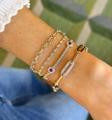 Round Diamond Link Bracelet