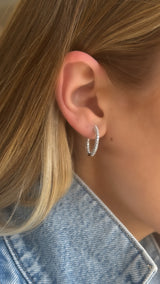 Small Oval Pavé Hoops