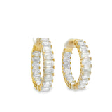 In + Out Emerald Hoops