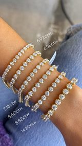 Yellow Gold Scalloped Tennis Bracelet