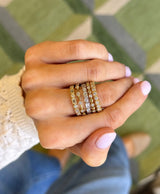 Diamond Bead Stacker Ring