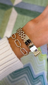 Diamond Paperclip Link Bracelet