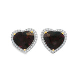 Ruby Heart Earrings