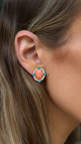 Cabochon Gemstone Earrings