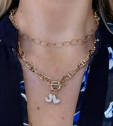 Pave Diamond Initial Bubble Charm