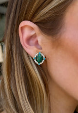 Cabochon Gemstone Earrings