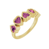 Bezel Gemstone Heart Ring