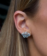 Diamond and Aquamarine Earrings