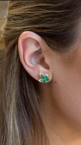 Emerald Cluster Earrings