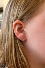 Turquoise Cross Studs