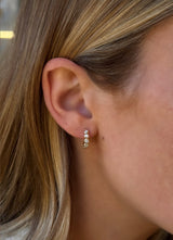 Bezel Diamond Huggies