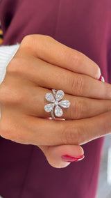 Diamond Flower Ring