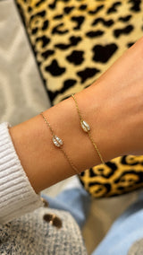 Diamond Palm Leaf Bracelet
