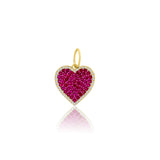 Gemstone Heart Charm