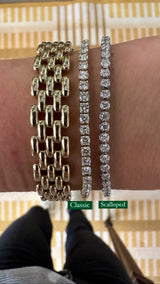 Pulsera de tenis festoneada