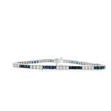 Gemstone and Diamond Tennis Bracelet