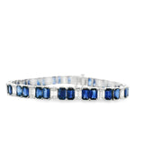 Emerald Cut Sapphire Tennis Bracelet