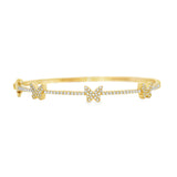 Diamond Butterfly Bangle