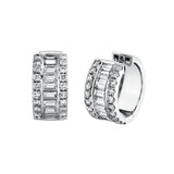 Large Baguette Diamond Huggies