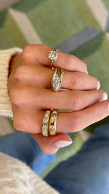 Emerald Cut E/W Channel Set Diamond Band